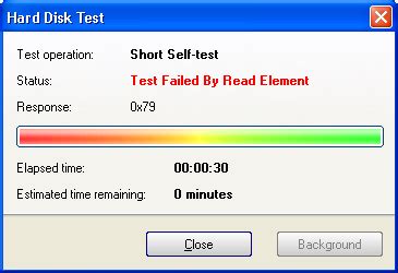 failed read test element